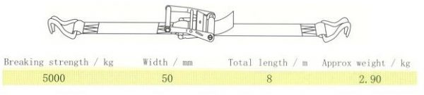 Cinta sujeta carga 2 x 6mt 5 TON L201 - Imagen 2