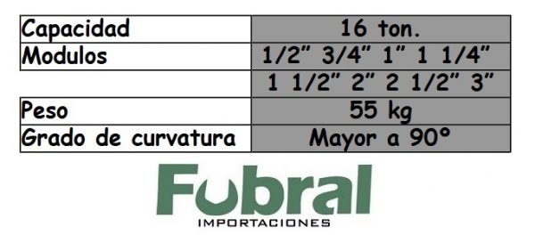 Dobladora caño hidrau 16T 1/2" a 3" - Imagen 2