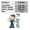 Gato de carro 2 ton caja cartón - Imagen 2