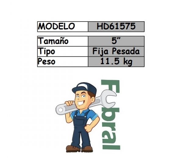 Morza banco fija REFORZADA 125mm. (HD61575) - Imagen 2