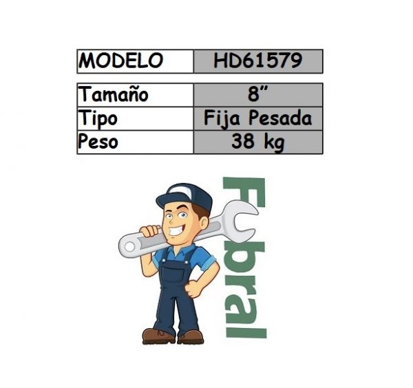 Morza banco fija REFORZADA 200mm. (HD61579) - Imagen 2
