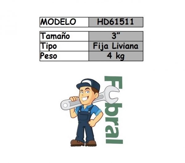 Morza banco fija 075mm. (HD61511) - Imagen 2