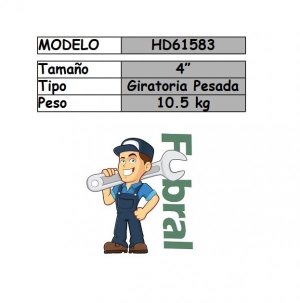 Morza banco giratoria REFORZADA 100mm. (HD61583) - Imagen 2