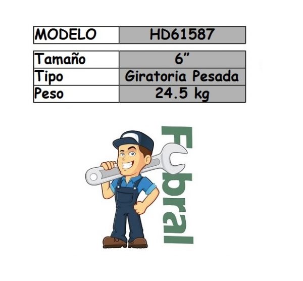 Morza banco giratoria REFORZADA 150mm. (HD61587) - Imagen 2