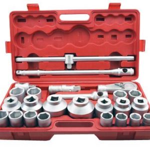 Juego de Dados de 21mm a 65mm de 26 piezas con Encastre de 3/4"y 1"