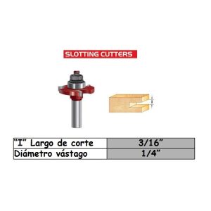 Fresa para trompo (2102) de 3/16" x 1/4" Slot Cutter Bit
