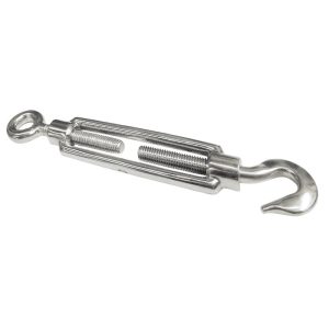 Tensor de rosca en Acero Inoxidable de 6mm x 100mm (1/4") Ojo y gancho
