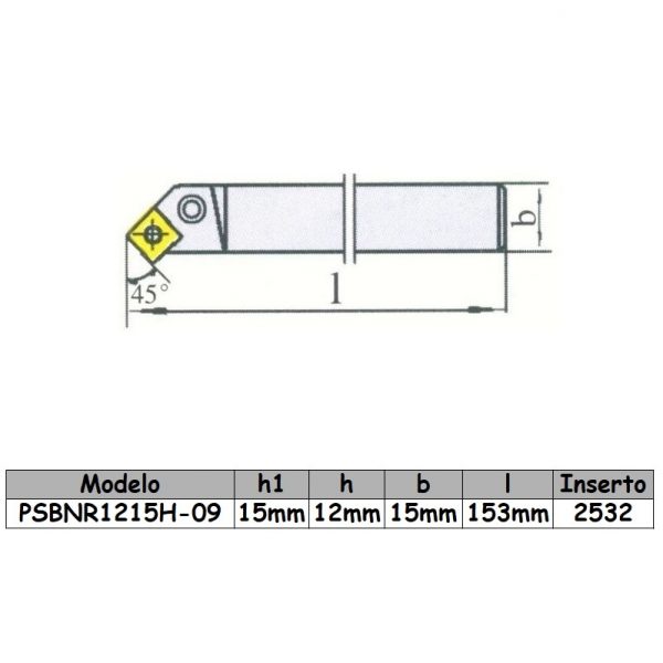 Porta inserto PSBNR1215H09 - Imagen 2