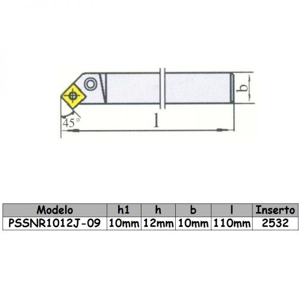 Porta inserto PSSNR1012J09 - Imagen 2