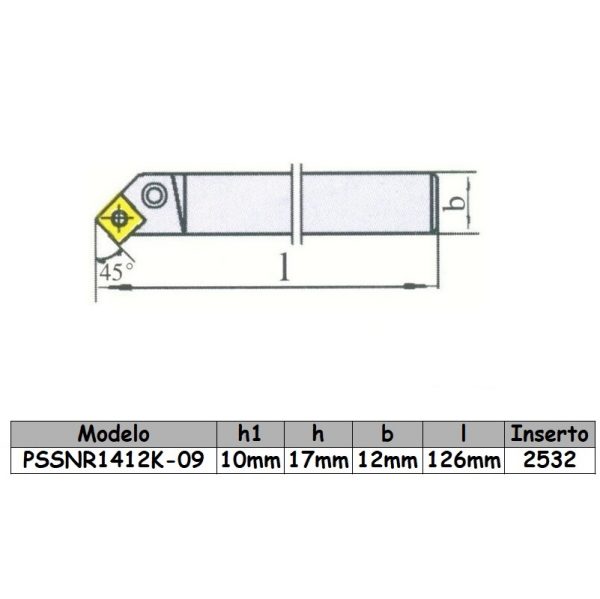 Porta inserto PSSNR1412K09 - Imagen 2
