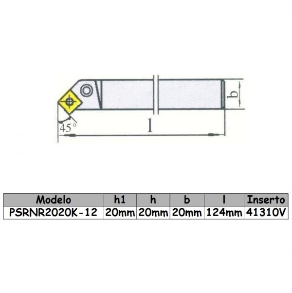 Porta inserto PSRNR2020K12 - Imagen 2