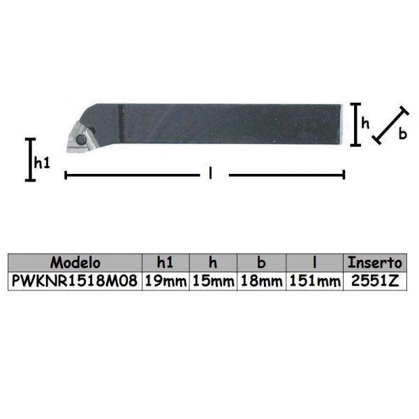 Porta inserto PWKNR1518M08 - Imagen 2