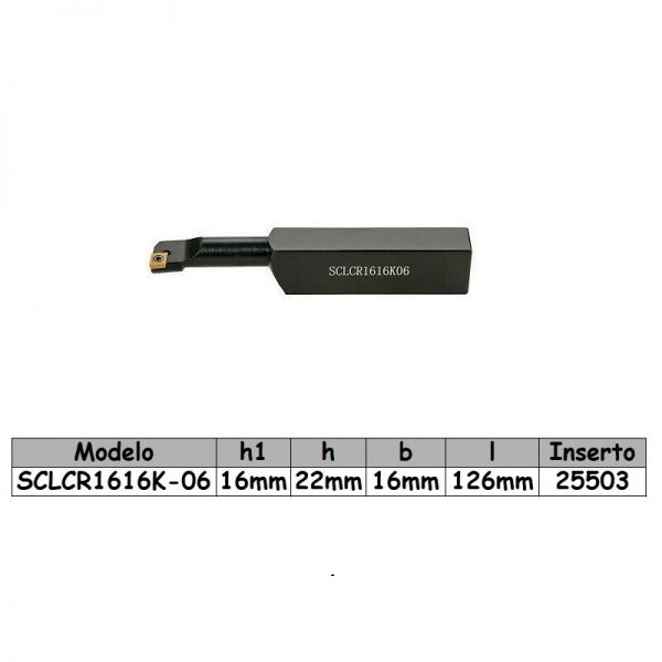 Porta inserto de titanio SCLCR1616K06 - Imagen 2