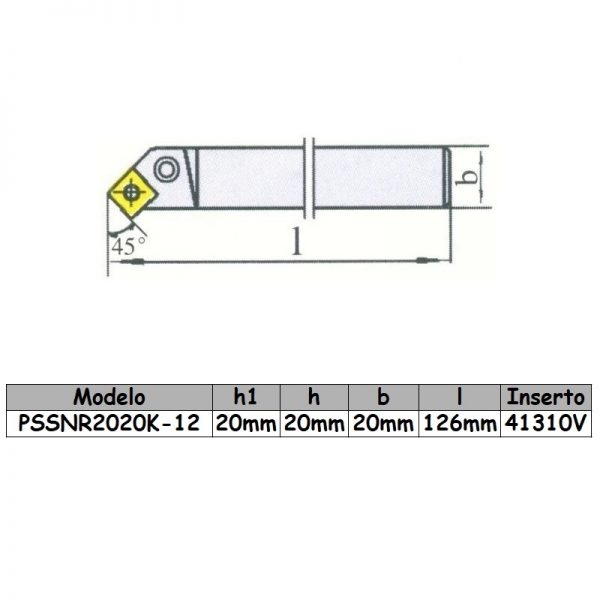 Porta inserto PSSNR2020K12 - Imagen 2