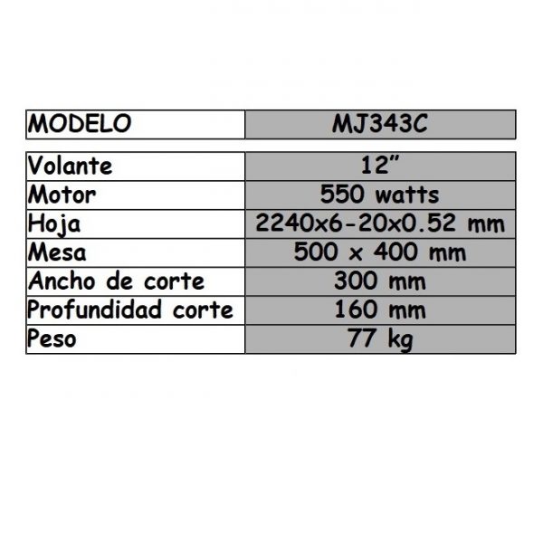 Sierra sinfin 12 " MJ343CN - Imagen 2