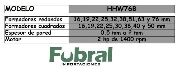 Dobladora caño Eléctrica 5/8" a 3" - Imagen 2