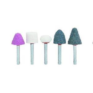 Piedras Montadas para rectificadora juego de 5 piezas con eje de 6mm