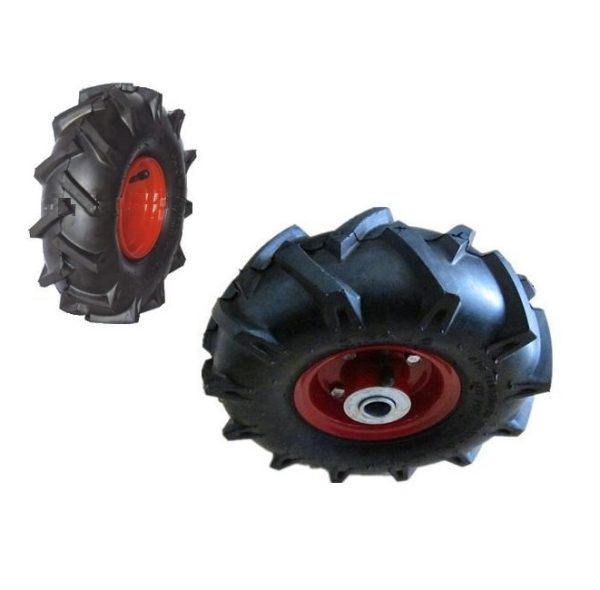 Rueda inflable PR1203 de 12" x 3-1/2" tipo Tractor con eje de 16mm