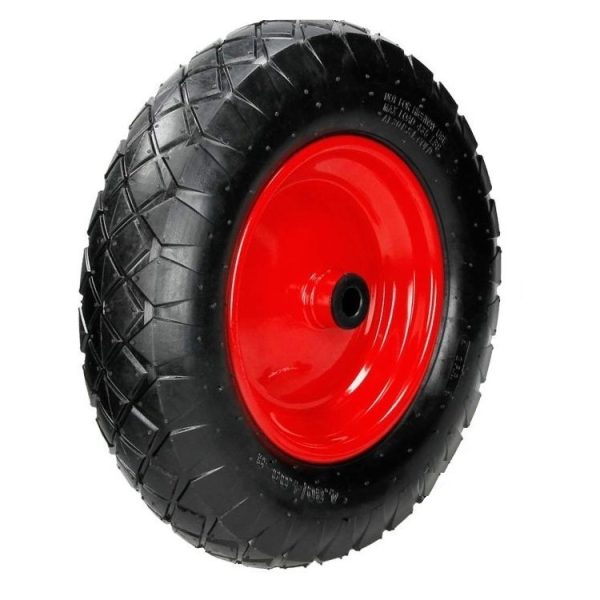 Rueda inflable PR1612 de 16" x 4" 4.00-8 con centro de chapa y eje de 25mm