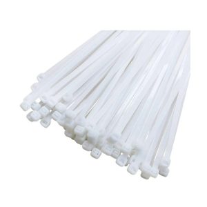 Precintos de plástico blanco en bolsita de 75 piezas