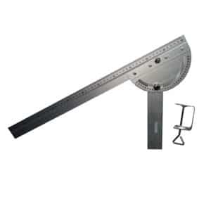 Regla de Acero Inoxidable de 55cts con Semicírculo