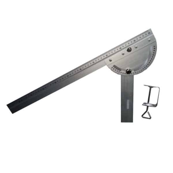 Regla de Acero Inoxidable de 55cts con Semicírculo