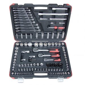 Dados de 8mm a 32 mm con encastre de 1/2" y 1/4" juego de 120 piezas STB0031