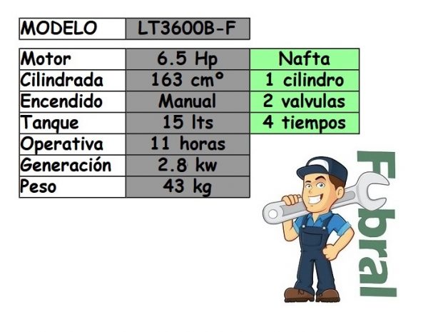 Generador a nafta