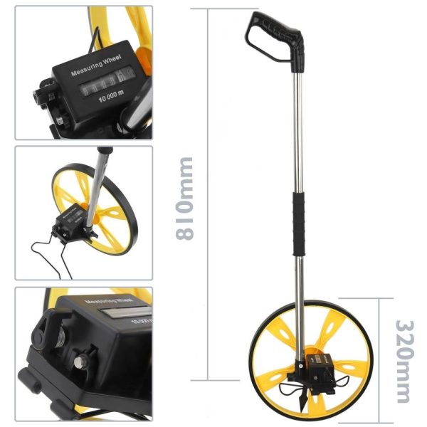Medidor distancia con rueda Odómetro de 318mm x 23mm Mango Abs - Imagen 6