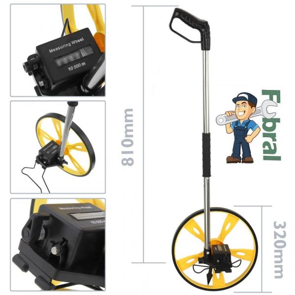 Medidor de distancia con rueda, de 318mm x 23mm con mango ABS Fubral S.A.