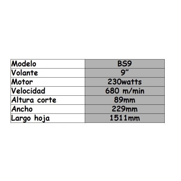 Sierra sinfín de 9" de volante para madera - Imagen 2